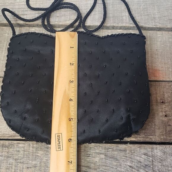 VINTAGE SIGNATURE STUDIO Zip Top Beaded Crossbody Evening Bag - Picture 7 of 10